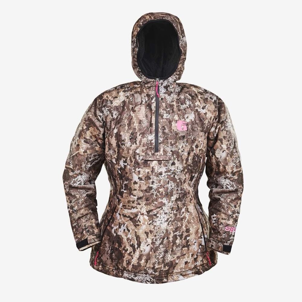 Gator Waders Waterproof Bog Hoodie Jacket Womens Large Fleece Lined Hunting Camo